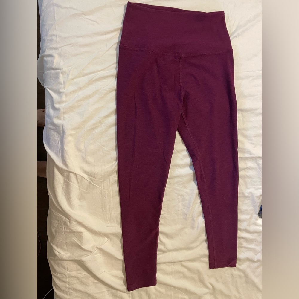 Beyond Yoga Spacedye Caught In The Midi High Waisted Legging Htr Plum size L